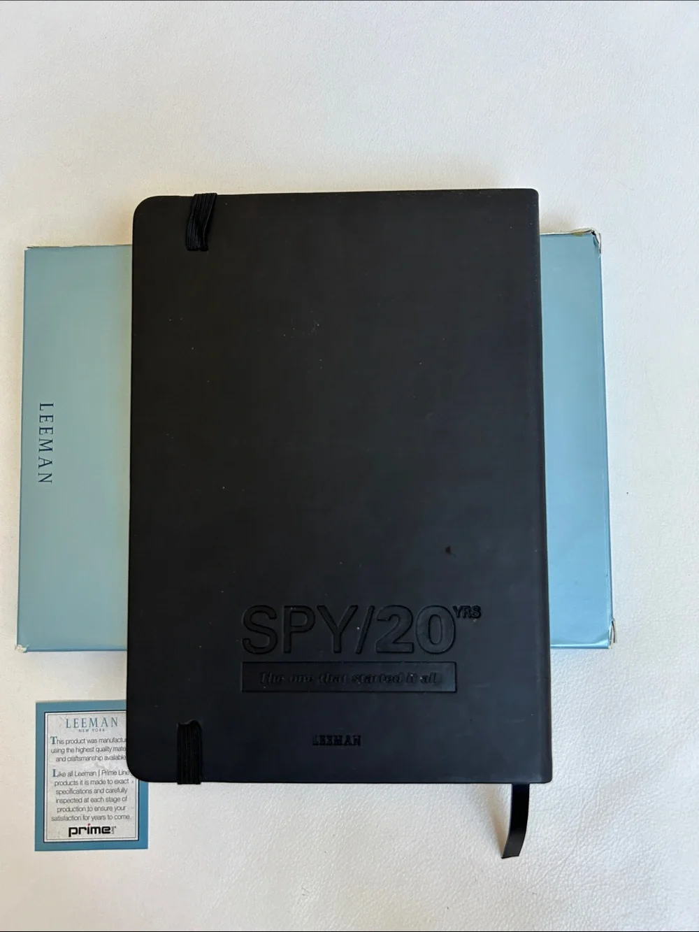 Leeman New York Prime Line black hardcover notebook